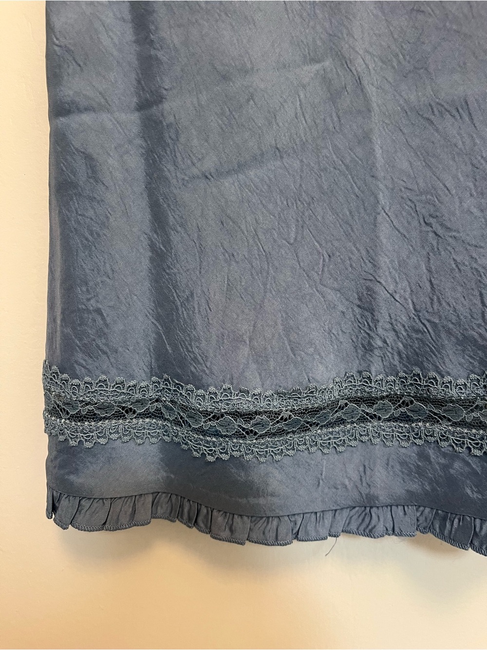 J. Crew Blue Lace-Trim Skirt SIZE XL NWT